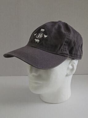 AHEAD VINTAGE CLASSIC CUT Hat Cap Washed Gray Embroidered B Logo Style Dad Fit